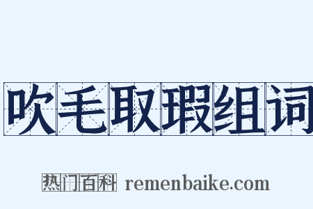 吹毛取瑕组词是什么意思的图片